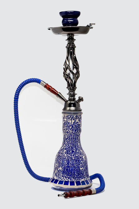 20" 1 hose Twisted wrought metal Hookah