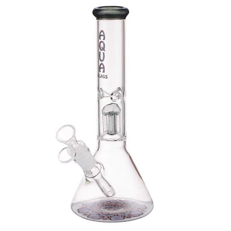 AQUA 10″ Glass Beaker Bong with 5 Arm Percolator And Ice Catcher