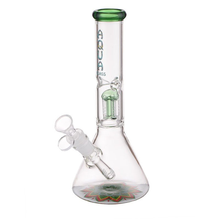 Bong en verre AQUA 10″ avec percolateur à 5 bras et récupérateur de glace