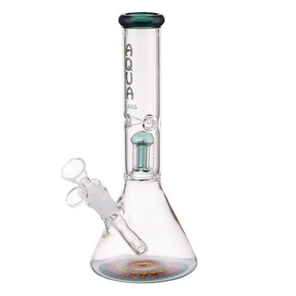 Bong en verre AQUA 10″ avec percolateur à 5 bras et récupérateur de glace