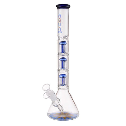 Bong en verre AQUA 15″ avec percolateur à 5 bras et récupérateur de glace