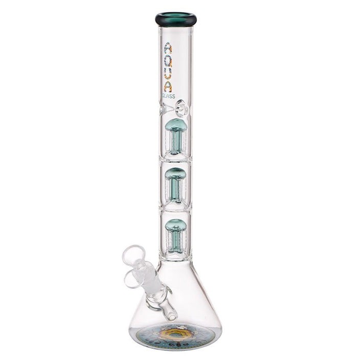 Bong en verre AQUA 15″ avec percolateur à 5 bras et récupérateur de glace