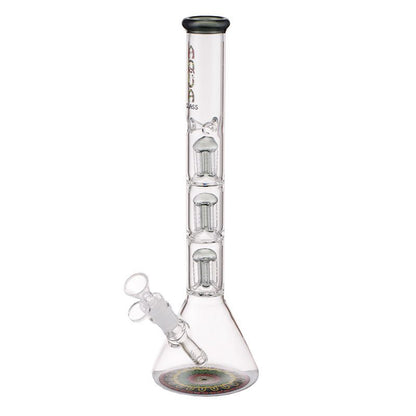 Bong en verre AQUA 15″ avec percolateur à 5 bras et récupérateur de glace