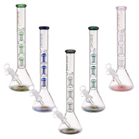 Bong en verre AQUA 15″ avec percolateur à 5 bras et récupérateur de glace