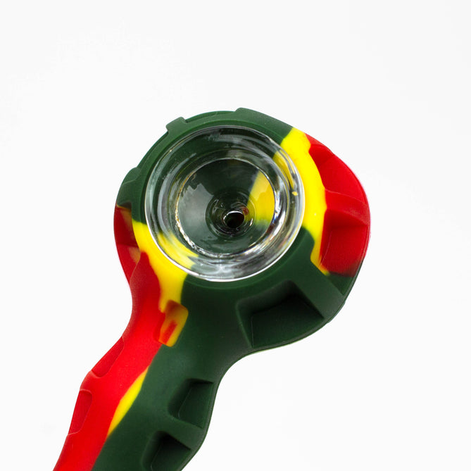 Silicone Pipe with Glass Bowl and Dab Tool