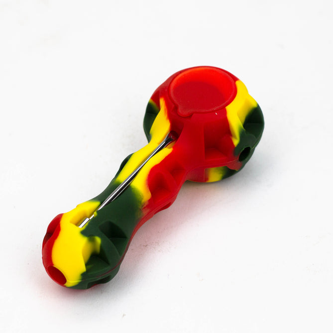 Pipe en silicone avec bol en verre et outil de dabbing