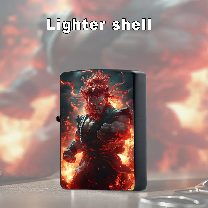 Fiery Character Design Limited Edition Metal Lighter Shell