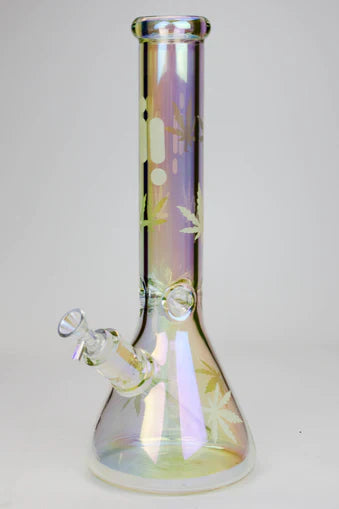 Bong à eau en verre métallique Infyniti Glass Leaf 14