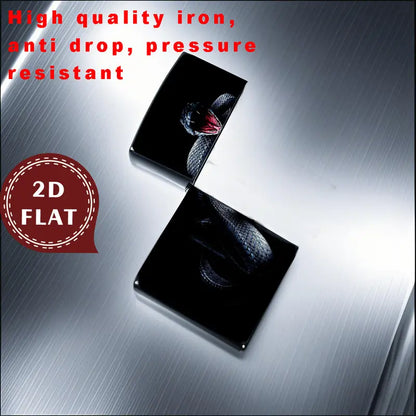 2D Black Snake Mouth Retro Fashion Lighter Shell