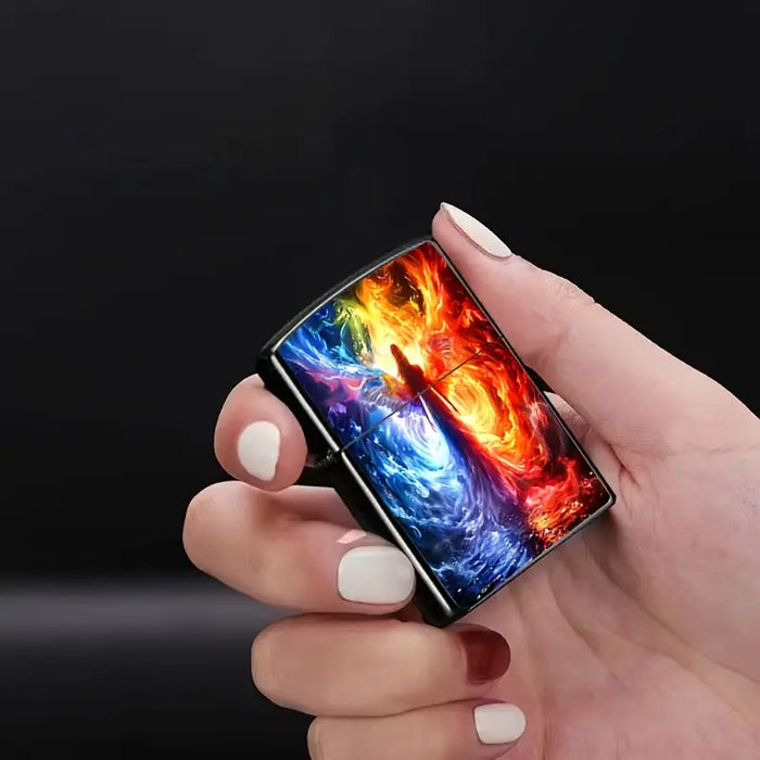 Ice & Fire Angel Lighter Refillable Lighter Case