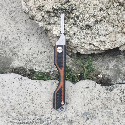 Steel Keychain Folding Knife Handle - Blade Not Included