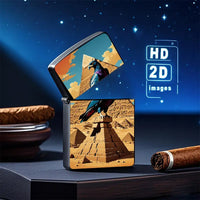 2D Egyptian Bird Pyramid Landscape Lighter Shell