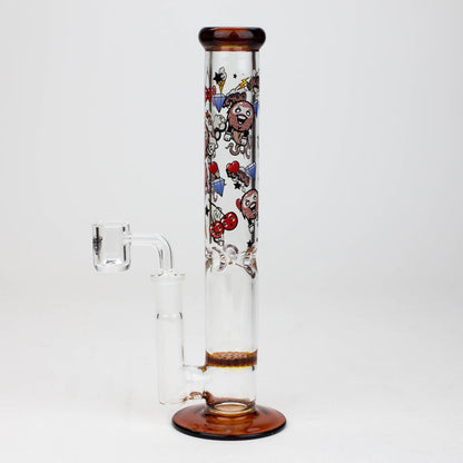 XTREME 9.5" 2-in-1 Straight Tube Glass Bong with Honeycomb Diffuser