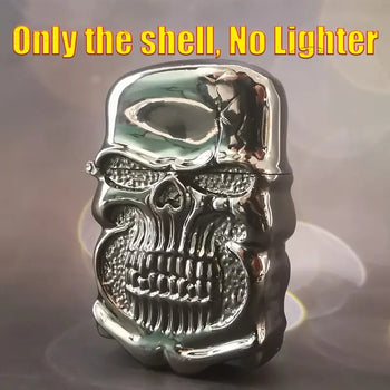 3D Relic Skull Double-Sided Bone Pattern Protective Lighter Case
