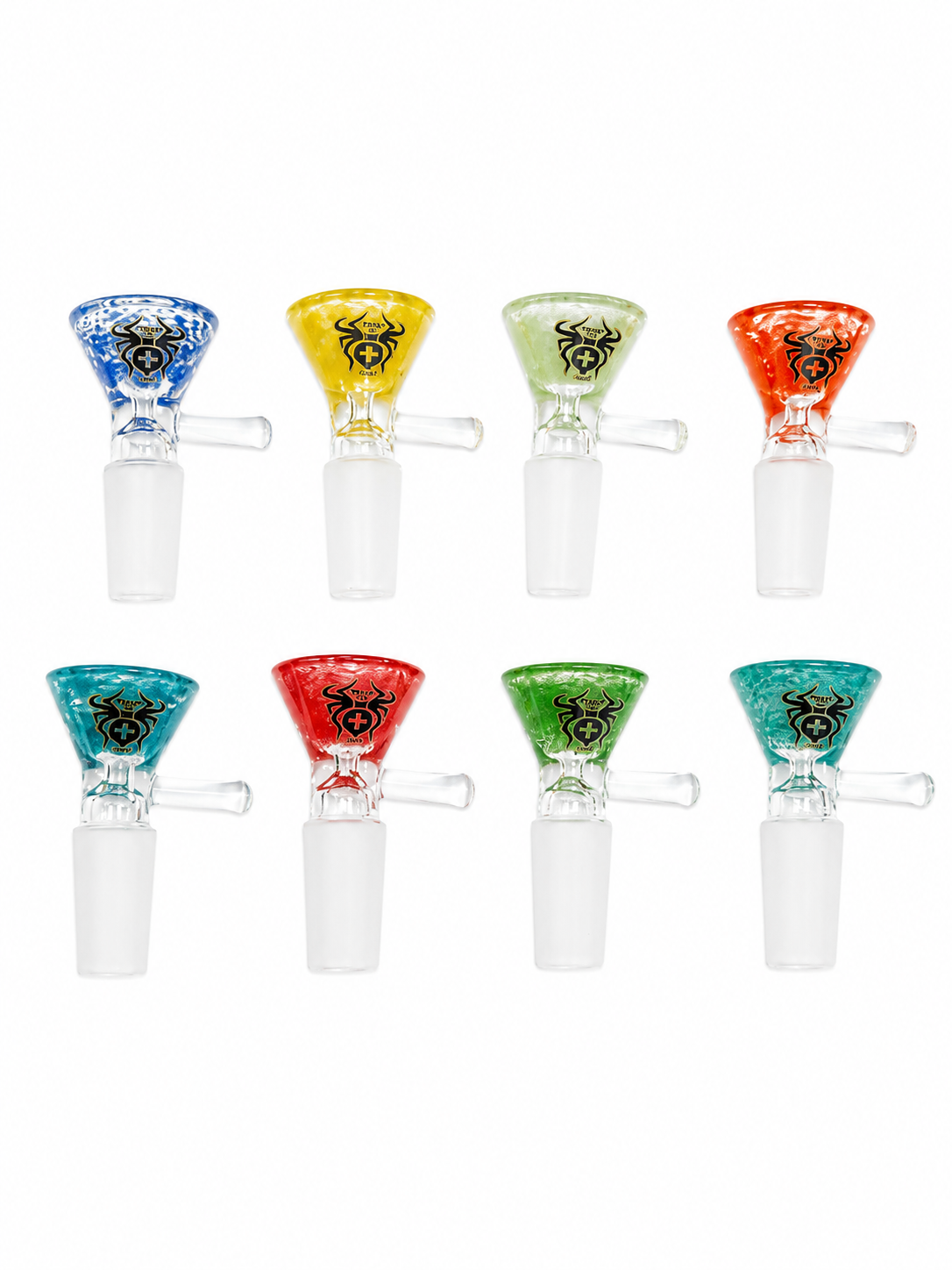 Xtreme - 14mm Splattered Colored Glass Bowl w/ Handle