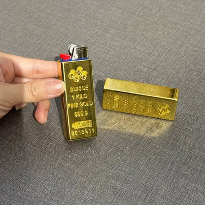 Swiss Golden Bar Design Lighter Case