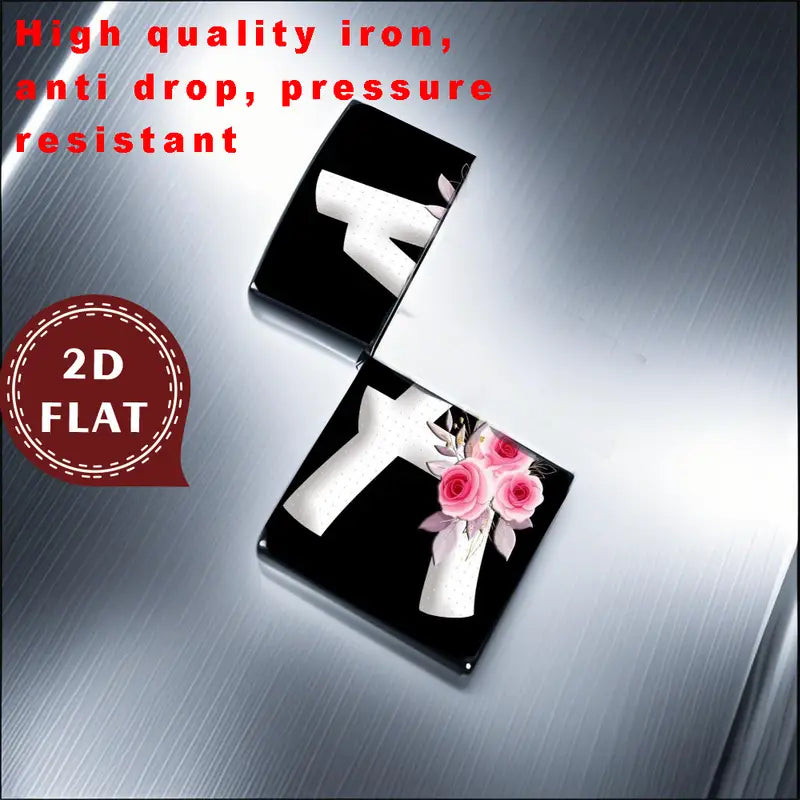 2D Flat Elegant Rose "A" Monogram Design Lighter Shell