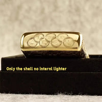 Engraved Nine Palaces and Bagua Diagram Flip Cover Lighter Shell