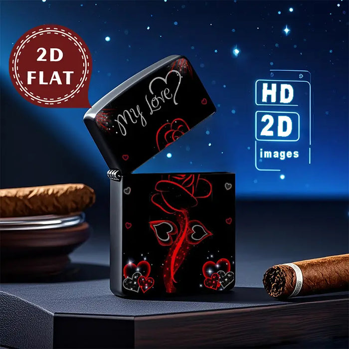 2D Flat Rose Hearts & 