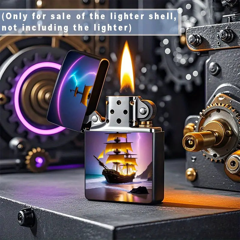 2D Glowing Sails Ship Lighter Shell