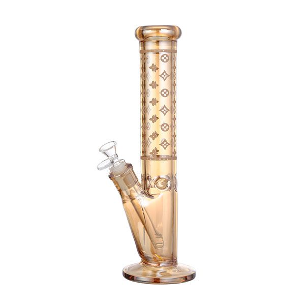 Luxury Logo 14″ 7mm Electroplated Glass Bong