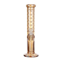 Luxury Logo 14″ 7mm Electroplated Glass Bong