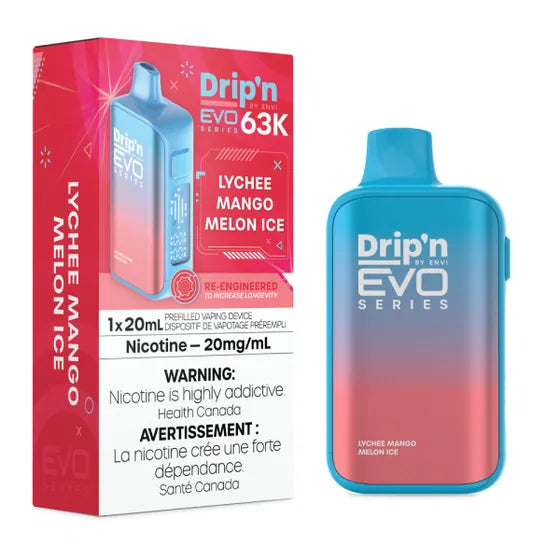 ENVI Drip'n EVO 63K Rechargeable Disposable Vape 20mL