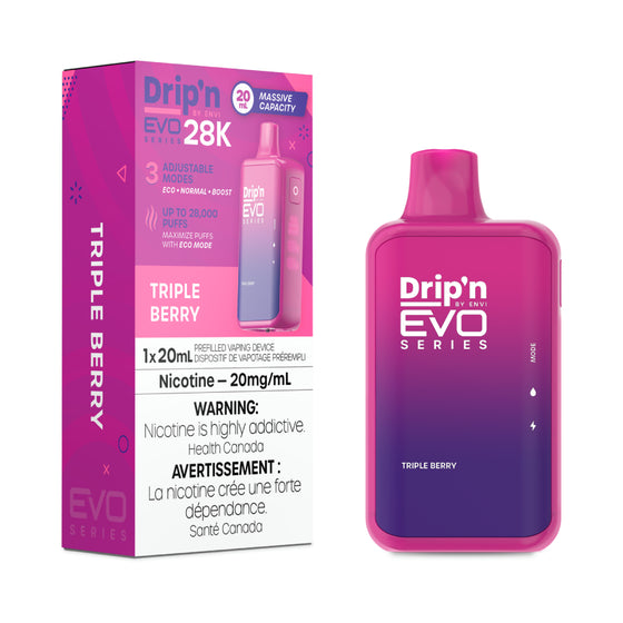 (Clearance) ENVI Drip'n EVO SERIES 28K Rechargeable Disposable Vape 20ml