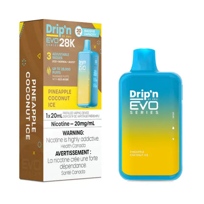 (Clearance) ENVI Drip'n EVO SERIES 28K Rechargeable Disposable Vape 20ml