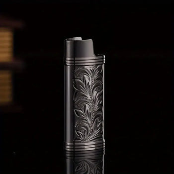 Vintage Embossed Small Metal Lighter Cover