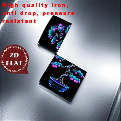 2D Flat Bonsai Pattern Design Retro Fashion Lighter Shell