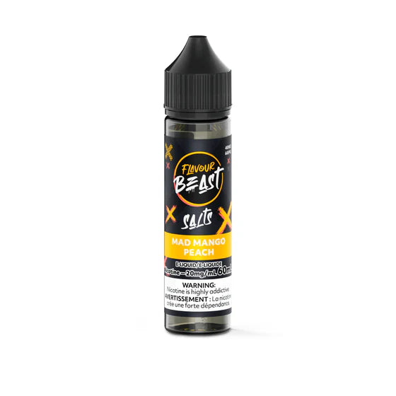 Flavour Beast E-Liquid 60mL Salts - Mad Mango Peach