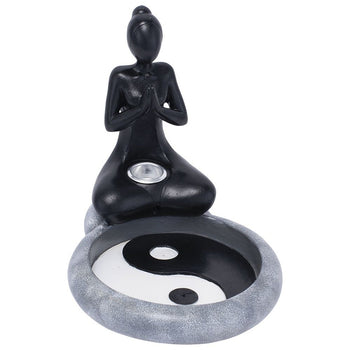 Fujima - Yin Yang Yoga Backflow Cone Incense Burner 6"