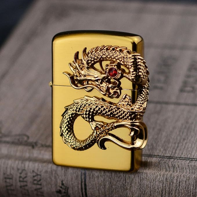 Embossed Zodiac Dragon Lighter Shell