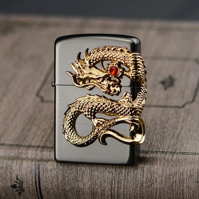 Embossed Zodiac Dragon Lighter Shell