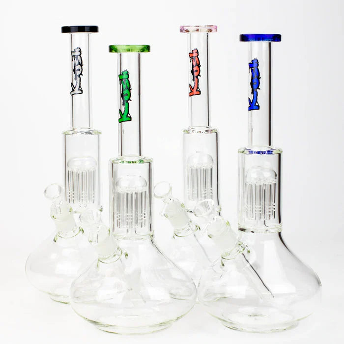 Kush 13" 8 Tree-Arm Round Base Glass Bong