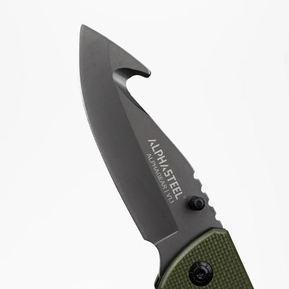 ALPHASTEEL - 8" Hunting Knife - Military Fold