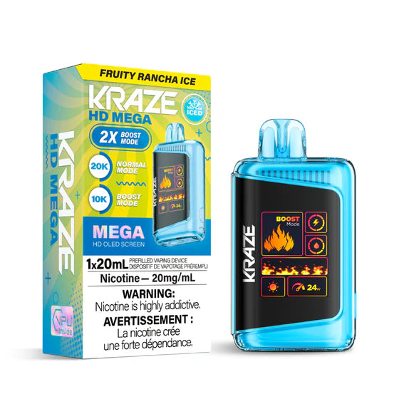 Vape jetable rechargeable Kraze HD Mega 20k 20 ml