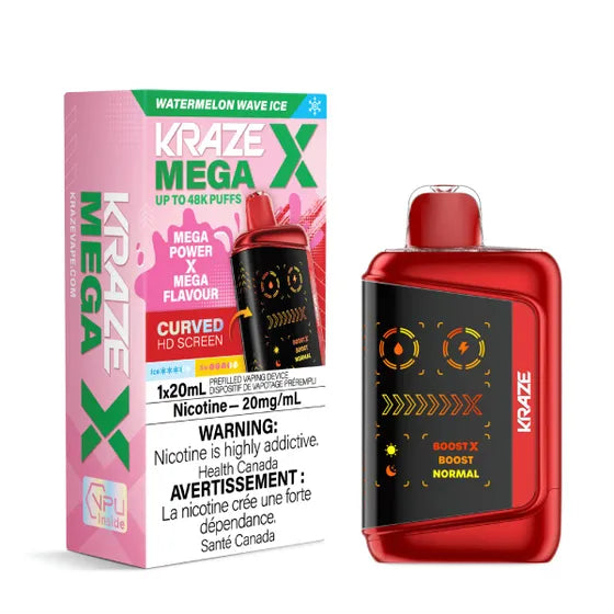 Kraze Mega X Rechargeable Disposable Vape 20mL