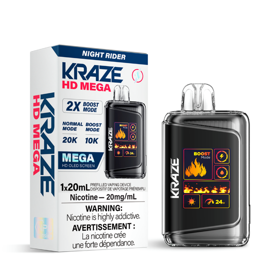 Vape jetable rechargeable Kraze HD Mega 20k 20 ml