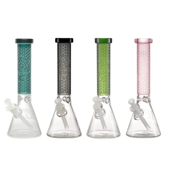 Legendary 14" 7mm Sandblast Beaker Bong Pyramid