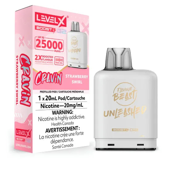 Pod de remplacement Boost Beast Level X de 20 ml pour saveur déchaînée, 15 000 bouffées