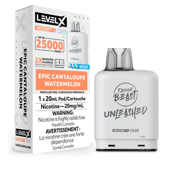 Unleashed Flavour Beast Level X Boost Replacement Pod 20mL 15000 Puff