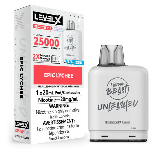 Unleashed Flavour Beast Level X Boost Replacement Pod 20mL 15000 Puff