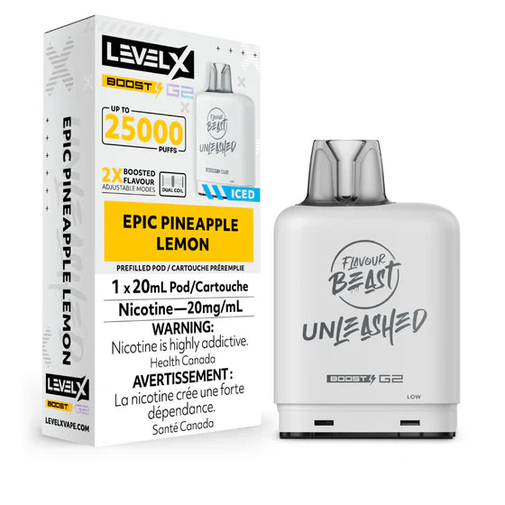 Unleashed Flavour Beast Level X Boost Replacement Pod 20mL 15000 Puff