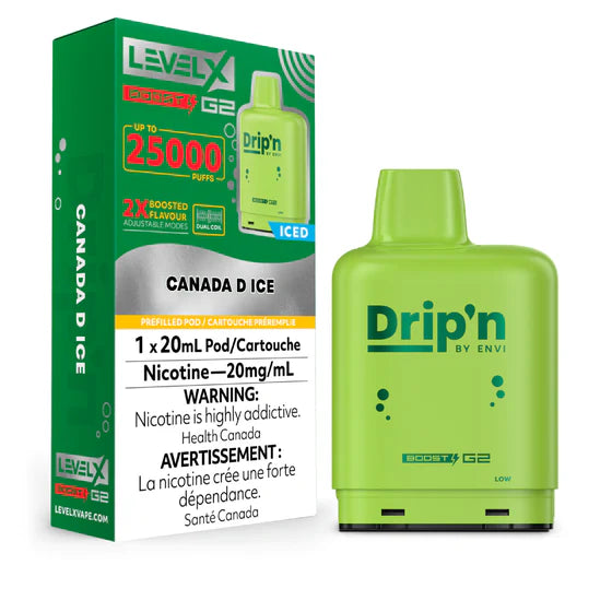 Pod de remplacement Level X Envi Drip'n Boost 20 ml 15 000 bouffées