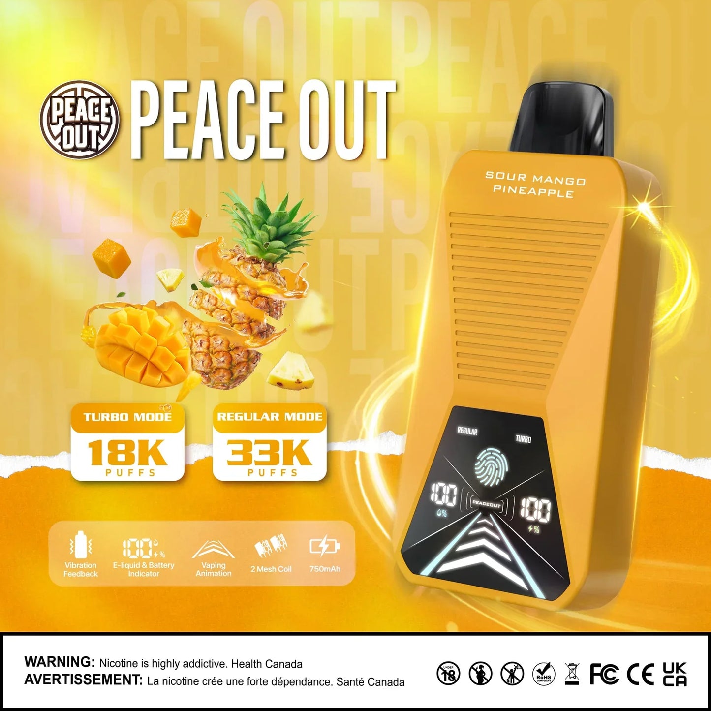 Peace Out 33k Disposable Vape 20ml