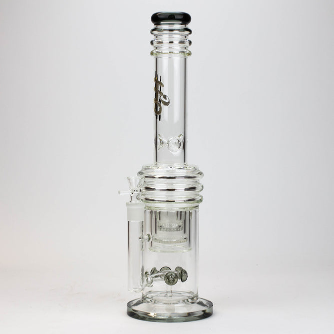 Bong en verre H2O 17" avec nid d'abeille double couche