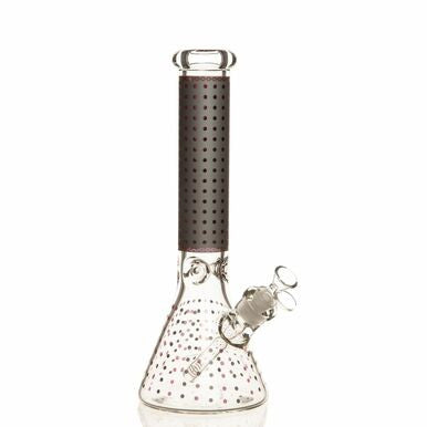 Bong à bec de luxe de 14 pouces avec motif à pois/pois brillants de 7 mm