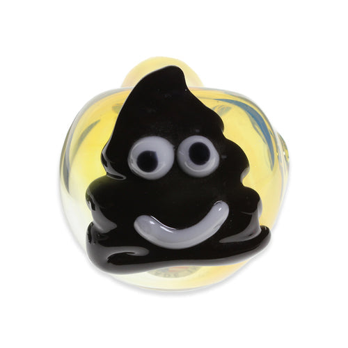 Pipe Poo Emoji 5" en verre caméléon